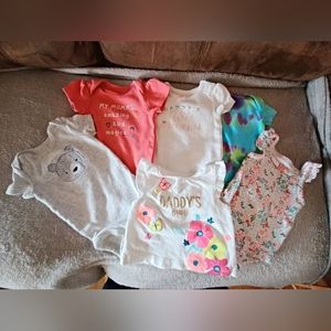 Baby Girl Newborn Bundle - Assorted Onsies - Size NB